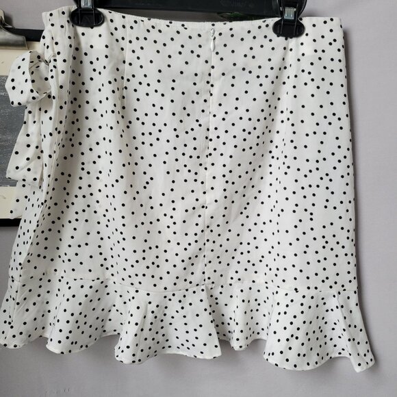 Princess Polly Kiana Polka Dot Mini Skort Black White 10 - Picture 3 of 11